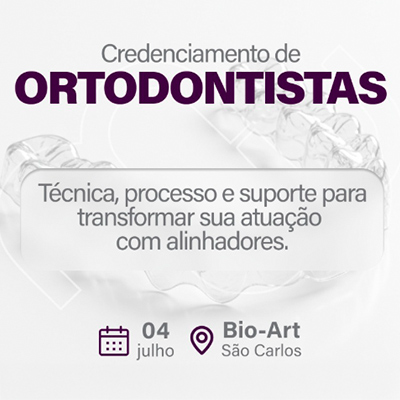 Vagas abertas para credenciamento de ortodontistas para alinhadores 2B